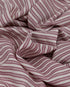 White & Burgundy Stripe cotton
