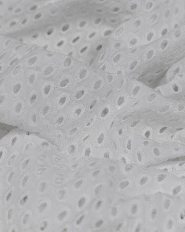 White Broderie Anglaise cotton