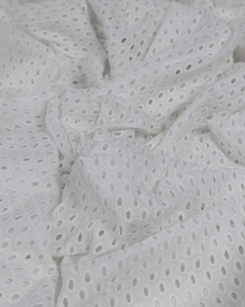 White Broderie Anglaise cotton